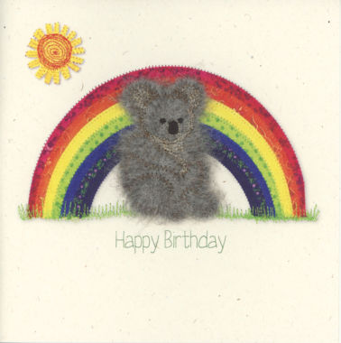 Photography of Koala with Rainbow