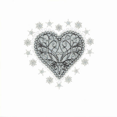 Photography of Silver Glitter Christmas Filigree Heart