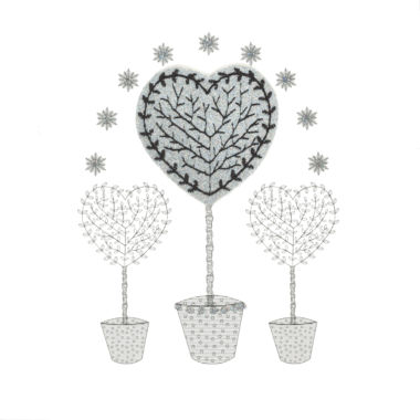 Photography of Silver Glitter Christmas Heart Tree