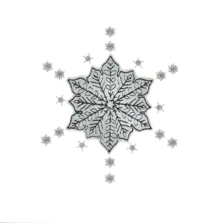 Silver Glitter Christmas Snowflake