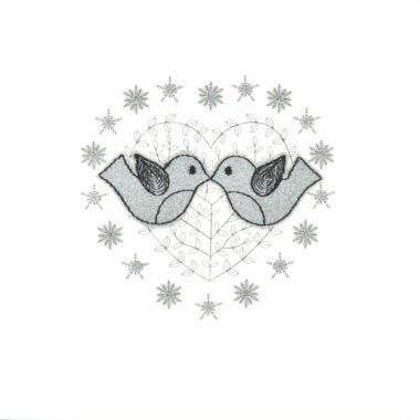 Photography of Silver Glitter Christmas Love Birds