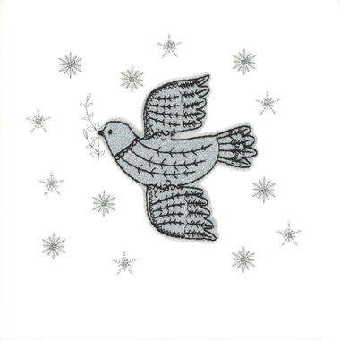 Photography of Silver Glitter Christmas Dove