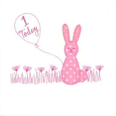 Photography of Pink Spotty Rabbit with balloon