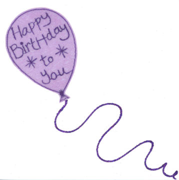 Happy Birthday Balloon Amethyst