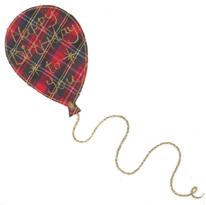 Happy Birthday Balloon Tartan