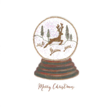 Snow Globe - Vintage Leaping Stag