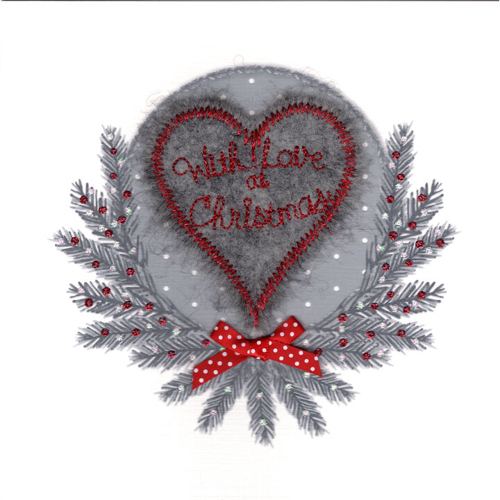 Grey Fluffy With Love at Christmas