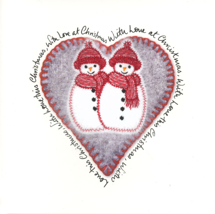 Fluffy Snowman Couple