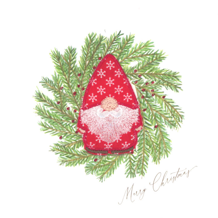 Gnome in a Classic Wreath