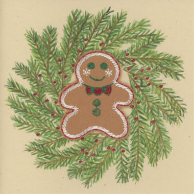 Photography of Gingerbread Man in a Rustic Wreath