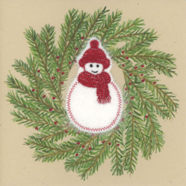 Photography of Snowman in a Rustic Wreath