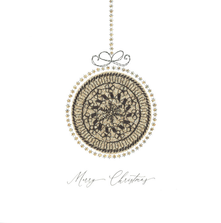 Gold Sparkling Glitter Bauble