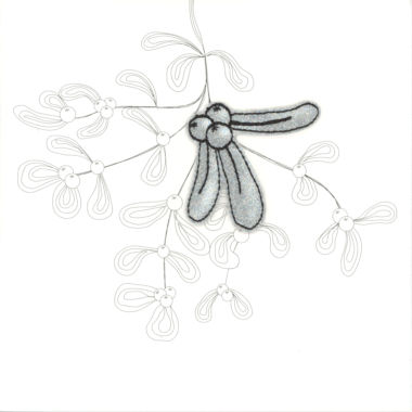 Photography of Silver Glitter Christmas Mistletoe