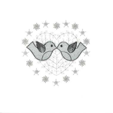 Photography of Silver Glitter Christmas Love Birds