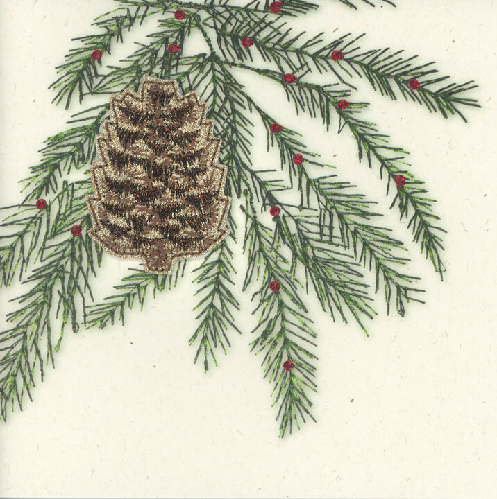 Gold Glitter Fir Cone