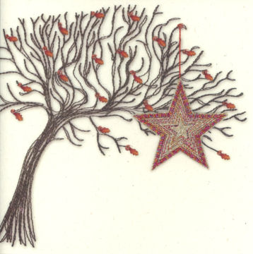 Gold Glitter Star on an Oak Tree