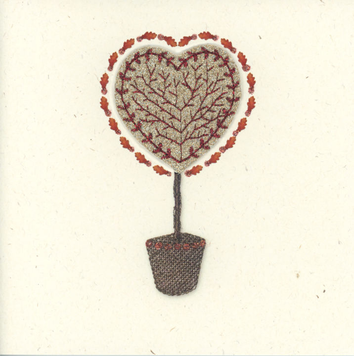 Gold Glitter Heart Tree