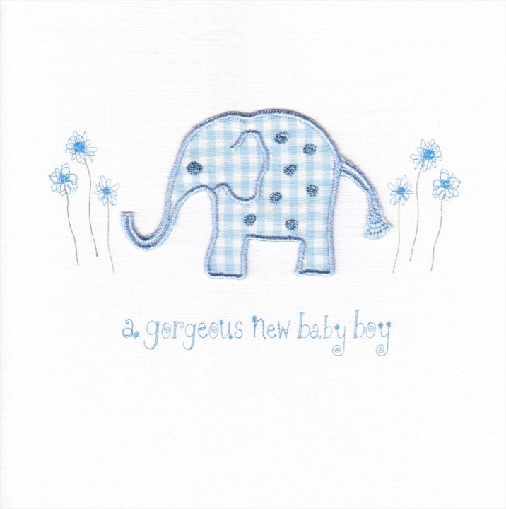 Blue Gingham Elephant