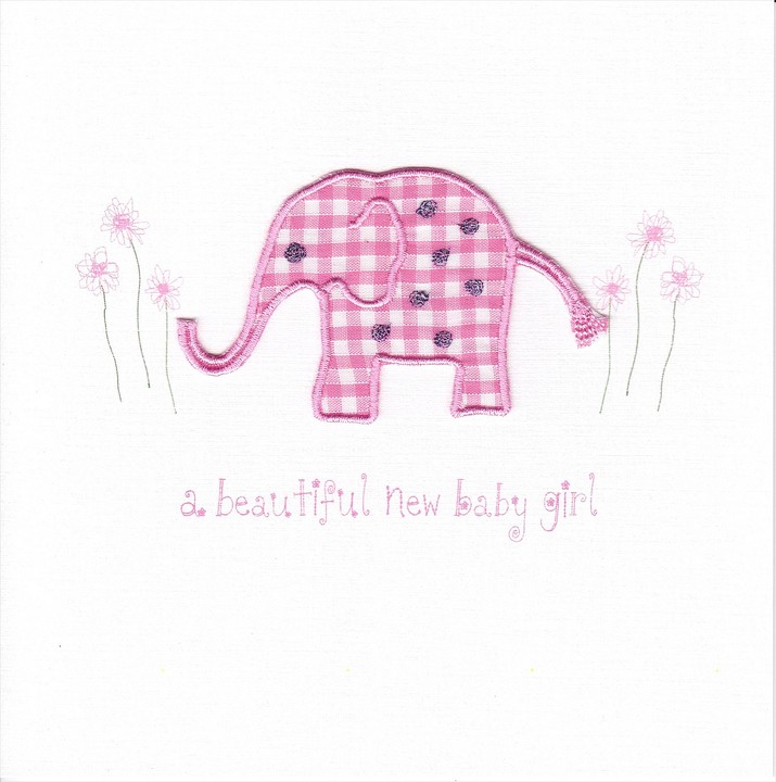 Pink Gingham Elephant