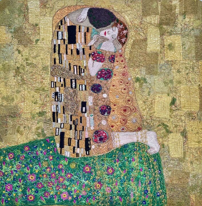 Photography of The Kiss, After Klimt