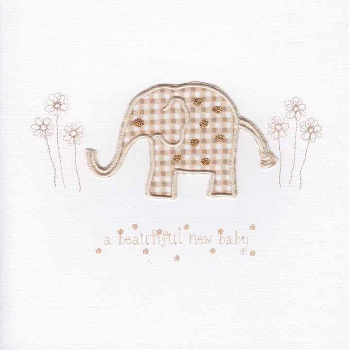 Cream Gingham Elephant