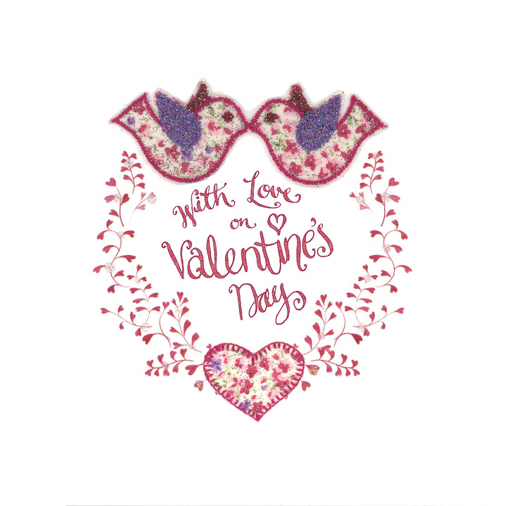 Valentine Floral Birdies Roundel
