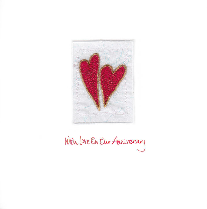 Two Hearts on White
