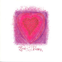 1696 Pink Fluffy Scribble Heart