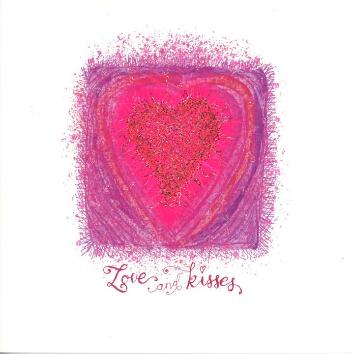 Pink Fluffy Scribble Heart