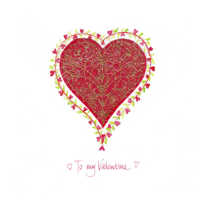 Red Filigree Heart