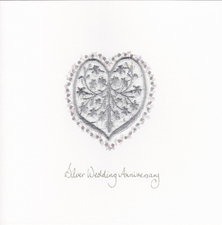 Silver Jewel Heart