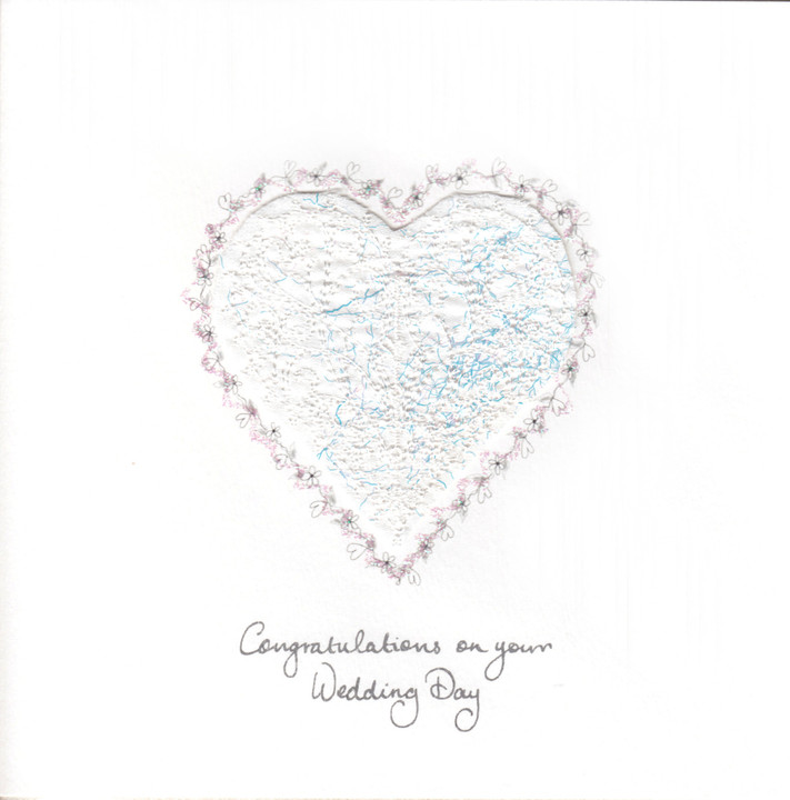 White Filigree Heart